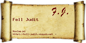 Fell Judit névjegykártya